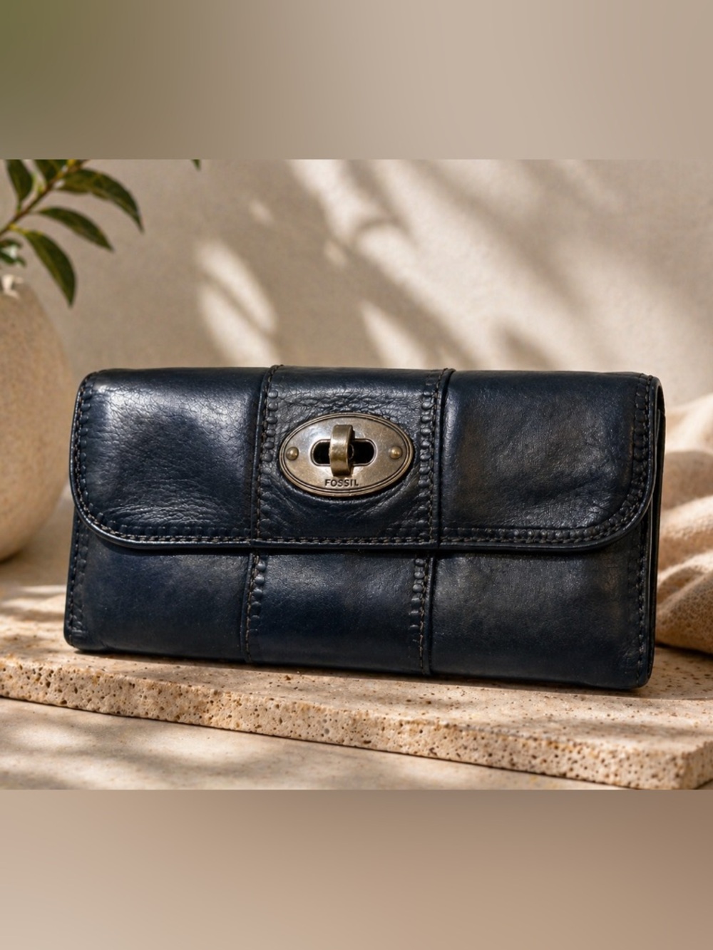 Fossil Leather Wallet | Genuine Black Leather